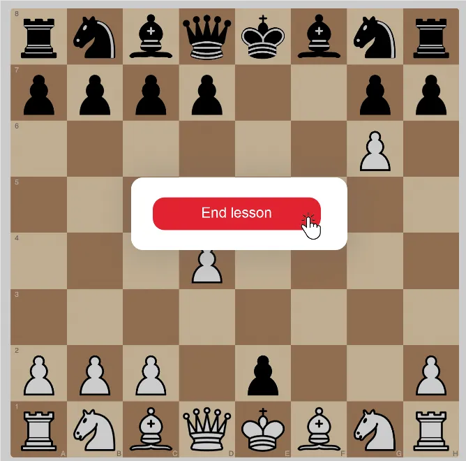 Unterricht beenden und automatische Verwaltung in Chess.Run